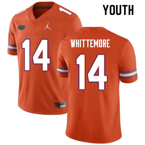 Youth NCAA Florida Gators Trent Whittemore #14 Stitched Authentic Nike Orange College Football Jersey BBN7465MM